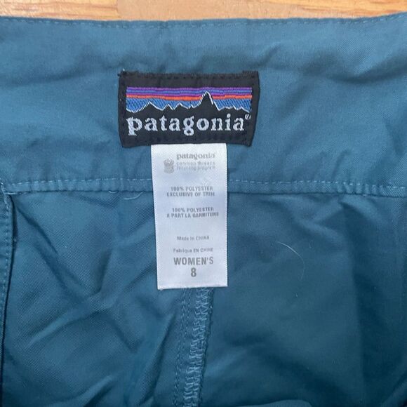Patagonia Womens activewear blue Duway Capris pants size 8 - Picture 2 of 9
